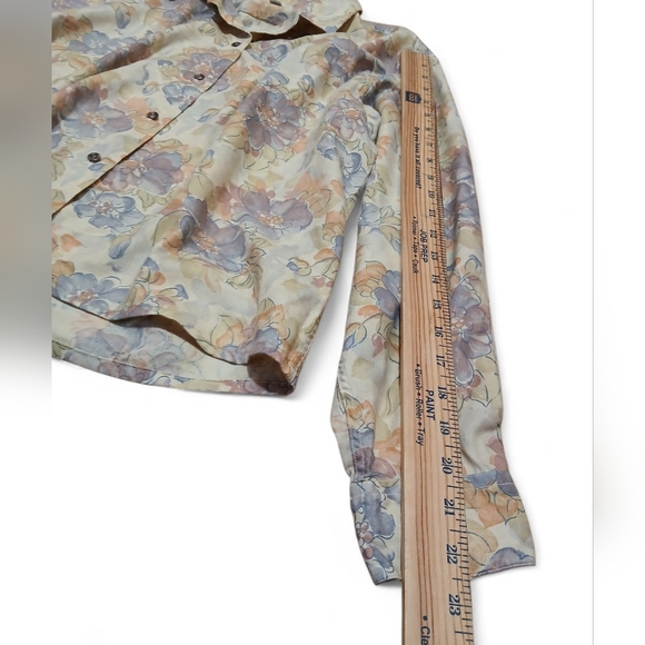 L.L. Bean Made In USA Women's Size 14 Large Vintage Floral Button Down Shirt - Picture 5 of 7